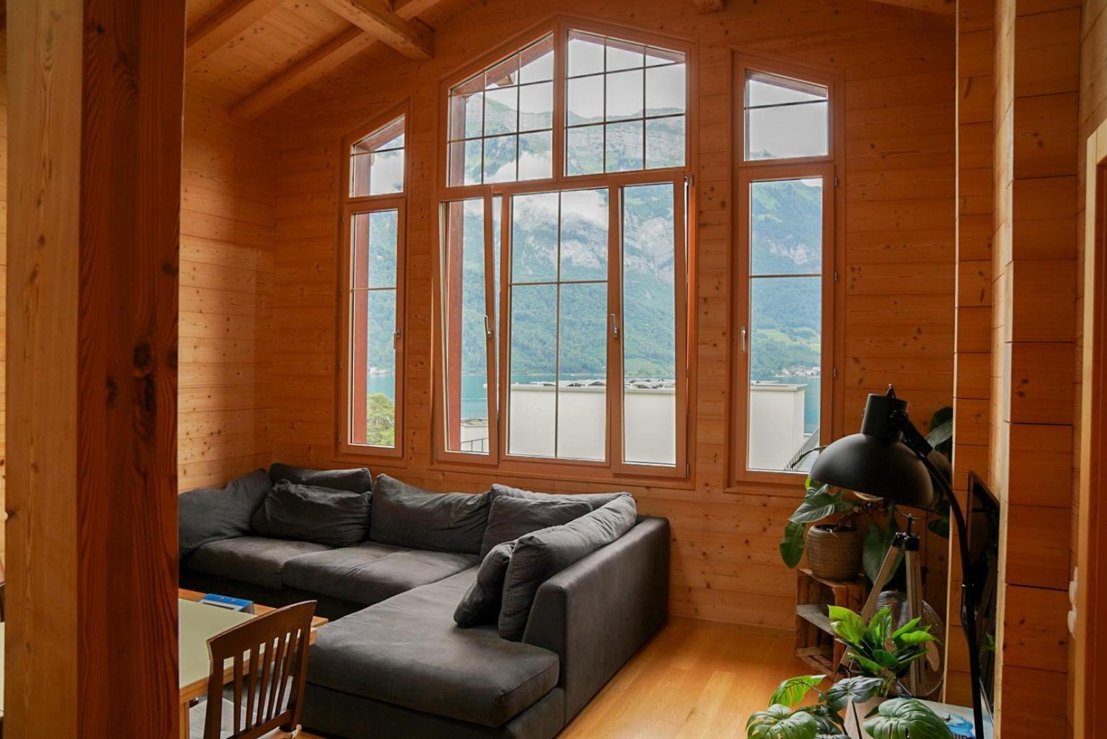Doodle'S Amazing Chalet -Walensee - Flumserberg - Churfirsten - Heidiland - Pool - Sauna 몰스 외부 사진