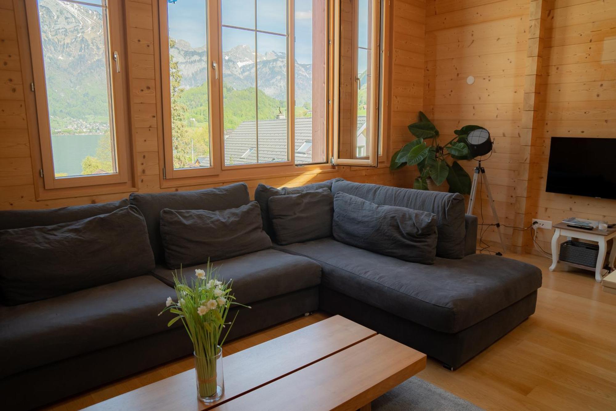 Doodle'S Amazing Chalet -Walensee - Flumserberg - Churfirsten - Heidiland - Pool - Sauna 몰스 외부 사진