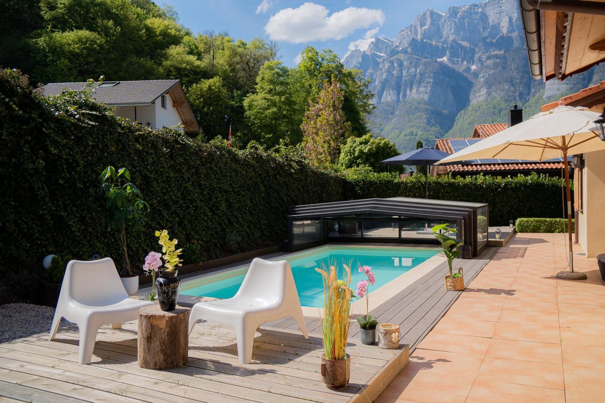Doodle'S Amazing Chalet -Walensee - Flumserberg - Churfirsten - Heidiland - Pool - Sauna 몰스 외부 사진